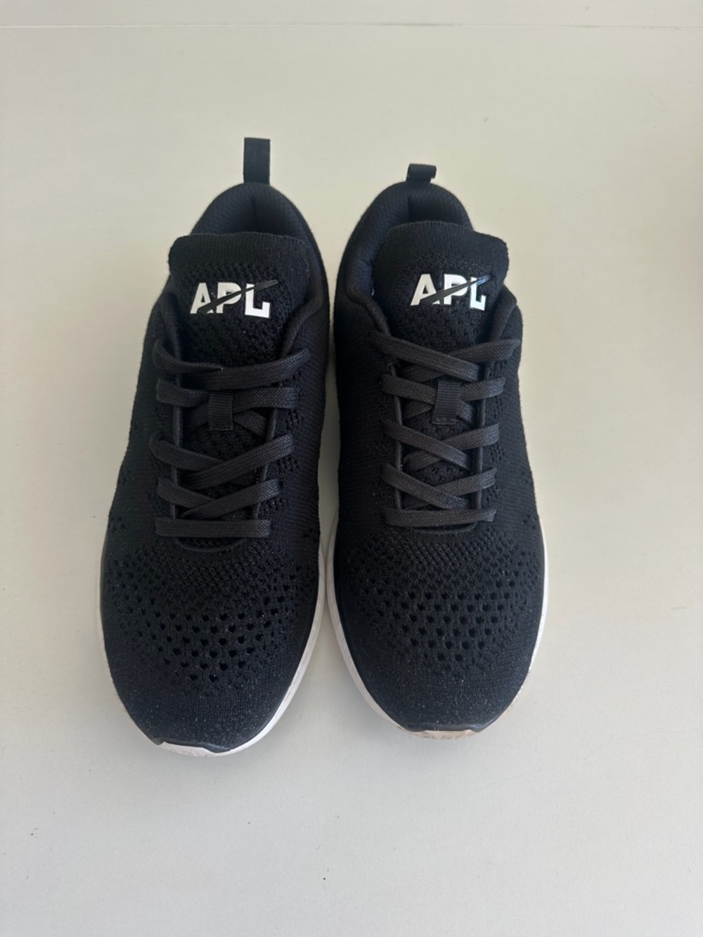 APL Black Cashmere Running Shoes with White Soles